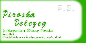 piroska delczeg business card
