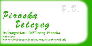 piroska delczeg business card